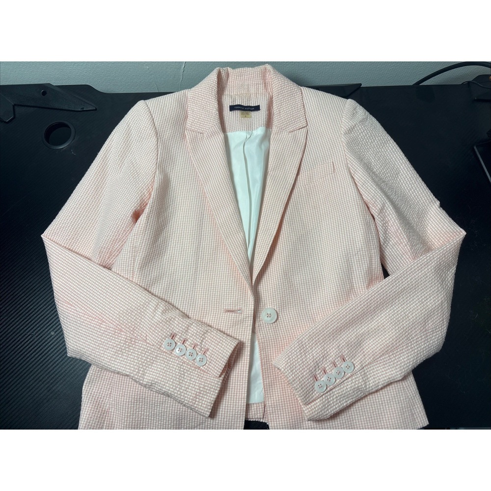 Tommy Hilfiger Light Pink Searsucker Blazer Size 0